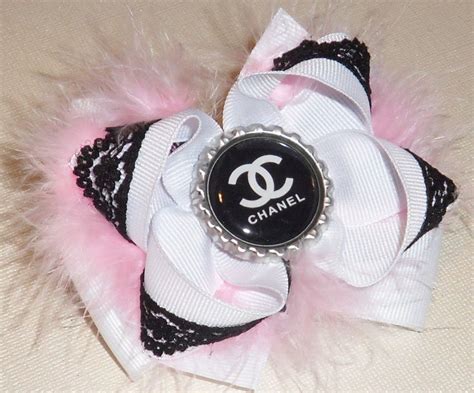 chanel inspired hair pin|chanel bows for hair.